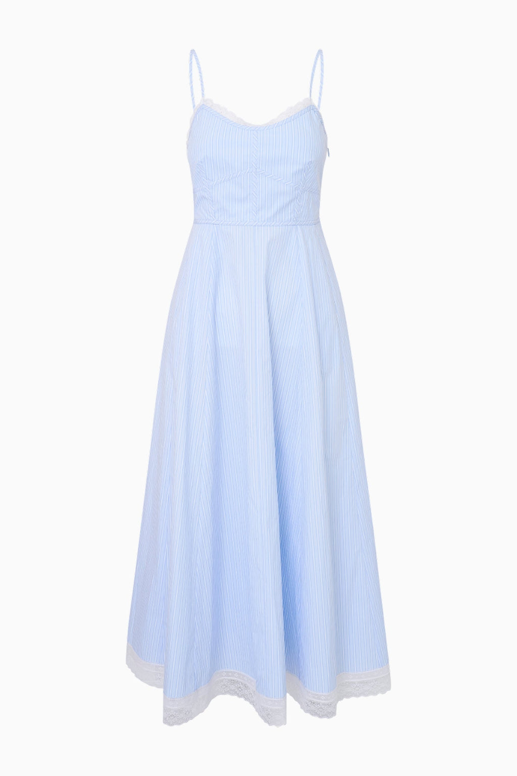 Sandara Cotton Pinstripe Midi Dress